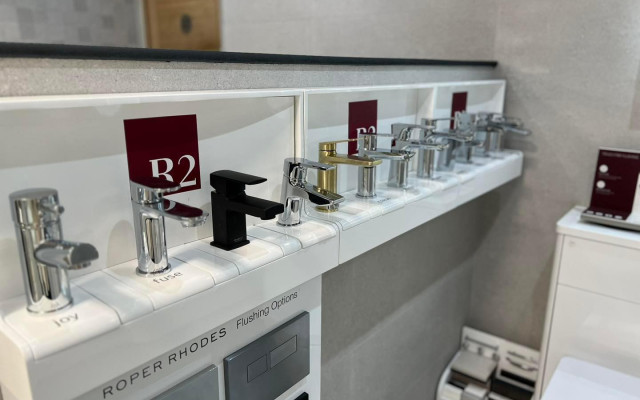Modern tap display at Bathroom Superstore